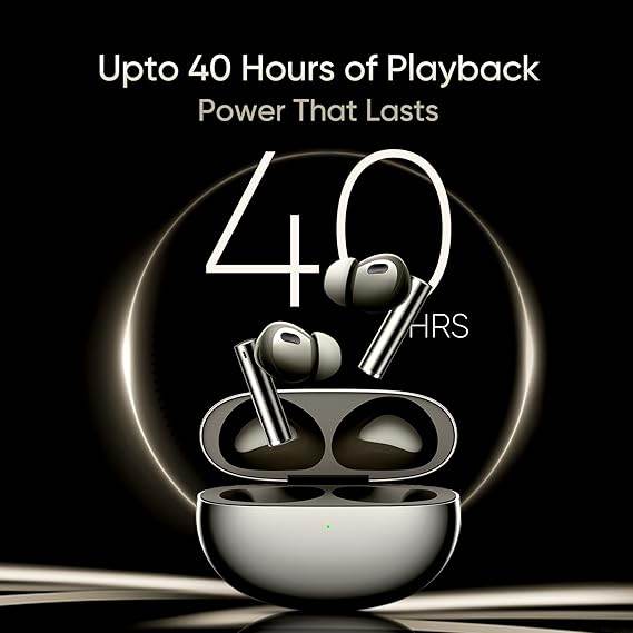 Ear Buds Air 6 Pro with Dual Drivers(11Mm+6Mmtweeter),40 Hrs Play Time,Fast Charge,50 Db ANC - Rajputtrade