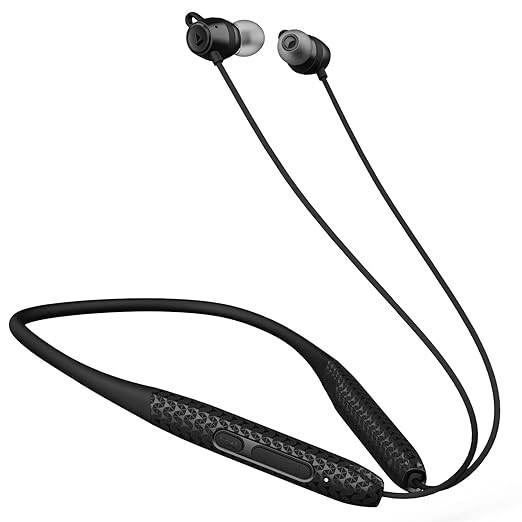 boAt Rockerz 255 Max, 60h Battery, EQ Modes, Power Magnetic Earbuds,Textured Finish, Bluetooth in Ear Neckband, (Stunning Black) - Rajputtrade