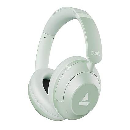 boAt New Launch Rockerz 650 Pro, Touch/Swipe Controls, Dolby Audio, 80Hrs Battery, Wireless Headphone with Mic (Green) - Rajputtrade