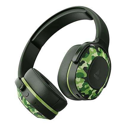 boAt Rockerz 425 Bluetooth Wireless On Ear Headphones Signature Sound, ASAP Charge, 25H Playtime (Army Green) - Rajputtrade