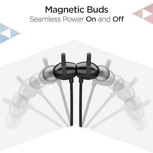 boAt Rockerz 255 Max, 60h Battery, EQ Modes, Power Magnetic Earbuds,Textured Finish, Bluetooth in Ear Neckband, (Stunning Black) - Rajputtrade