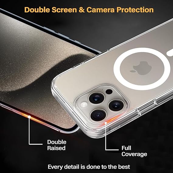 iPhone 15 Pro (TPU + Poly Carbonate | Crystal Clear) - Rajputtrade
