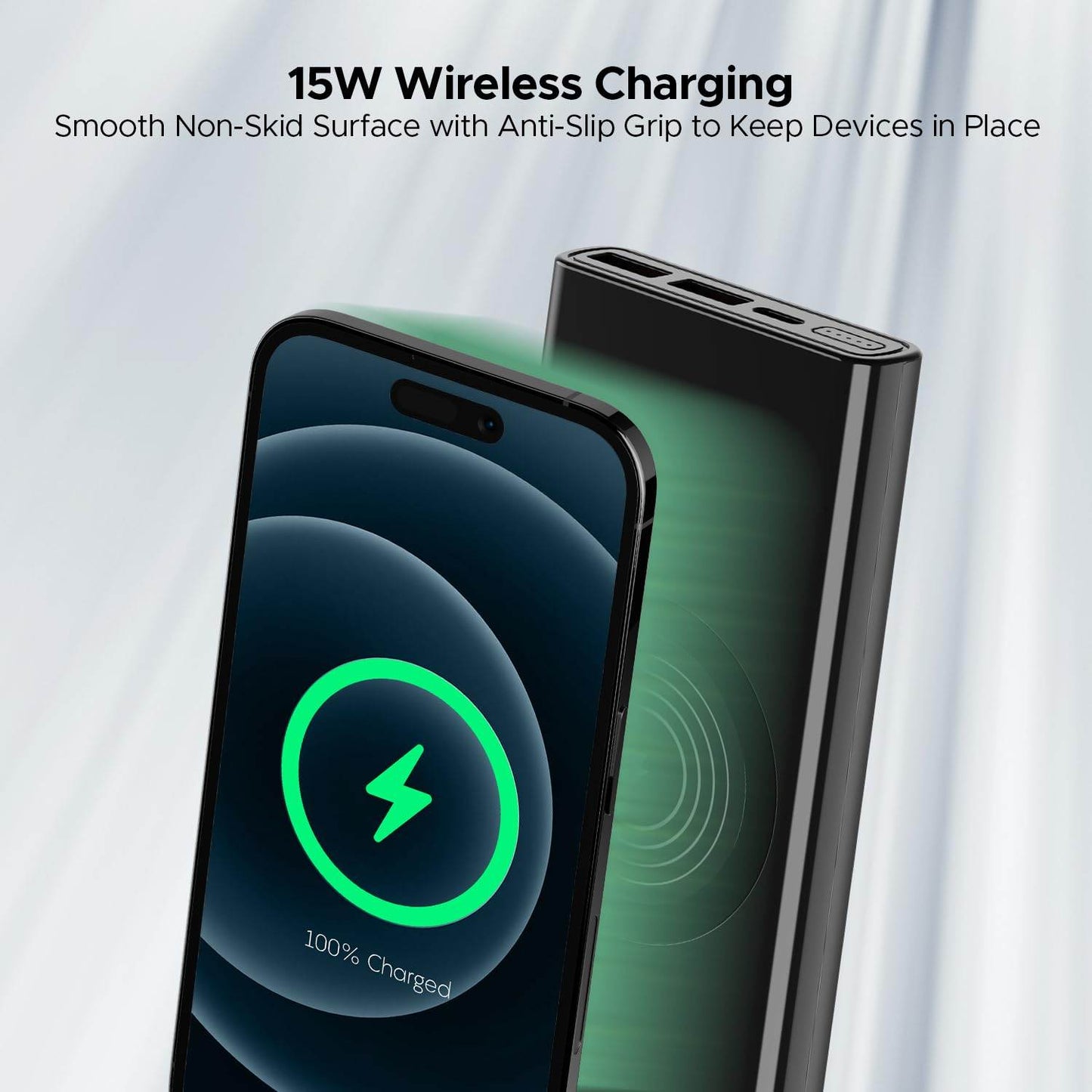 boAt EnergyShroom PB310 Wireless Pro 10000mAh Powerbank | (Carbon Black) - Rajputtrade