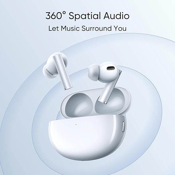 Ear Buds Air 6 Pro with Dual Drivers (11Mm+6Mmtweeter), 40 Hours Play Time,Fast Charge, 50 Db ANC - Rajputtrade