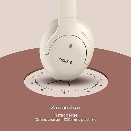 Noise Airwave Max 4 Wireless Over-Ear Headphones with 70H Playtime, ENC, 40mm Driver (Calm Beige) - Rajputtrade