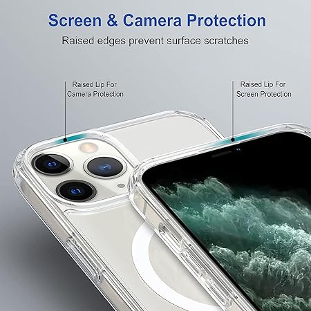 iPhone 11 Pro Max Back Case Cover | Compatible with MagSafe | Scratch-Resistant Back Case Cover | Clear
