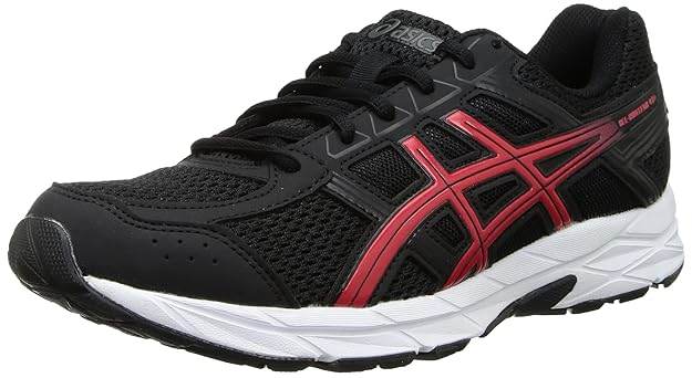 ASICS Men's Gel-Contend 4B+ Running Shoes (Black, Red) - Rajputtrade