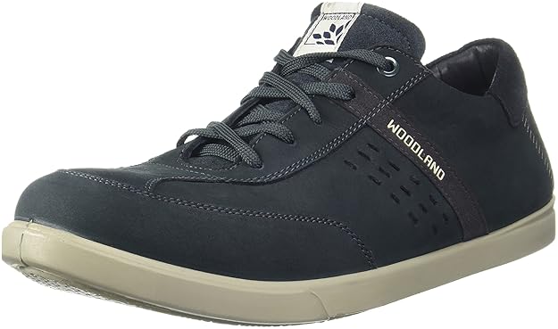 Woodland Men Leather Sneaker Shoes (DNAVY) - Rajputtrade
