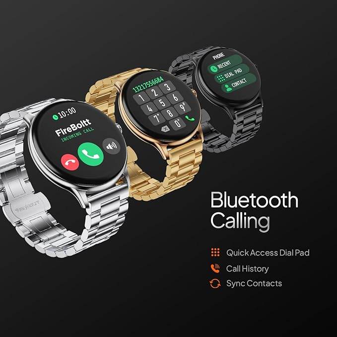 Fire-Boltt Newly Launched Phoenix Ultra Blaze Luxury Stainless Steel, Bluetooth Calling Smart Watch, SpO2 (Black) - Rajputtrade