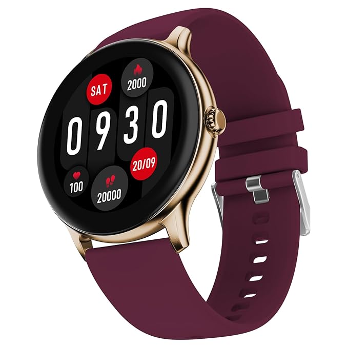 Fire-Boltt Phoenix Pro Smart Watch 1.39 inch Bluetooth Calling, Metal Body with 120+ Sports Modes, SpO2 (Burgandy)