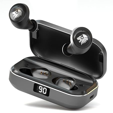 One Roar Denx45 Aluminium Alloy Bluetooth Truly Wireless in Ear Earbuds, Ipx6, Low Latency (Dark Silver) - Rajputtrade