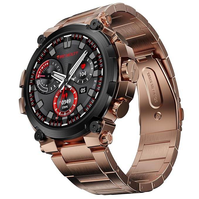 Fire-Boltt Dominian 36.3mm (1.43 inch) AMOLED Display, IP67, Weather Updates (Twilight Copper) - Rajputtrade