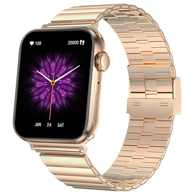 Fire-Boltt Visionary Ultra 1.78" AMOLED, Stainless Steel Luxury Smart Watch, TWS Connection (Gold) - Rajputtrade