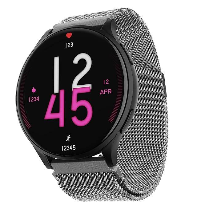 boAt Lunar Orb with 1.45"(3.68 cm) AMOLED Display, BT Calling, Smart Watch for Men & Women (Metal Grey) - Rajputtrade