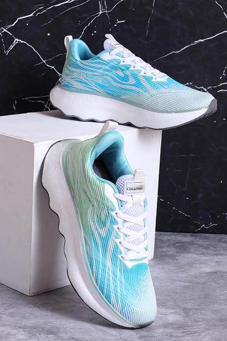 Columbus Viper Sports Shoes - Running Shoes | Walking Shoes (Aqua & Green) - Rajputtrade