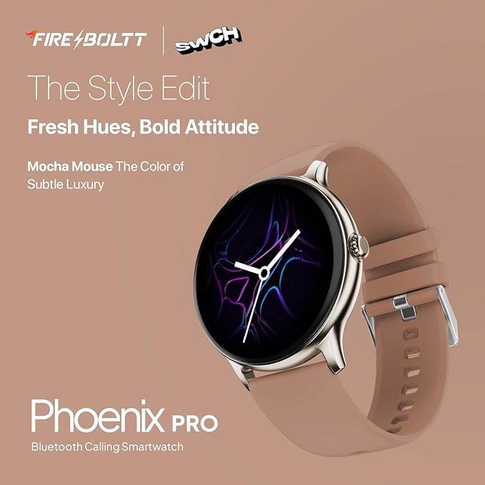 Fire-Boltt Phoenix Pro Smart Watch 1.39 inch Bluetooth Calling, Metal Body with 120+ Sports Modes, SpO2 (Mocha Mouse) - Rajputtrade