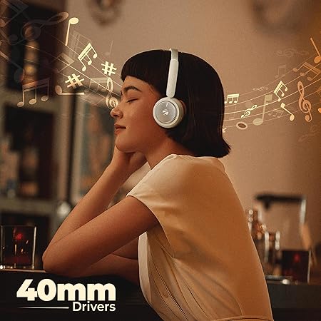 ZEBRONICS Duke 2 PRO, Wireless Headphone, 50 Hours Playback, ENC, Rapid Charging, Bluetooth v5.4 (Beige)
