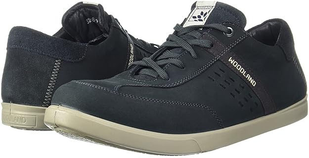 Woodland Men Leather Sneaker Shoes (DNAVY) - Rajputtrade