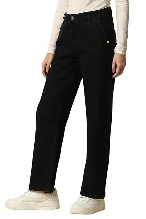 Women's Regular Jeans, Black (Size 30) - Rajputtrade