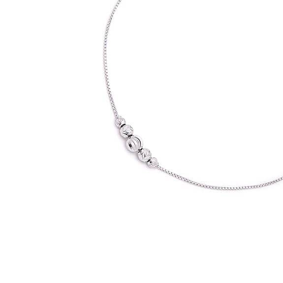 925 Sterling Silver Anklet Pair | Rhodium Plated Adorned Women Chain Anklet | - Rajputtrade