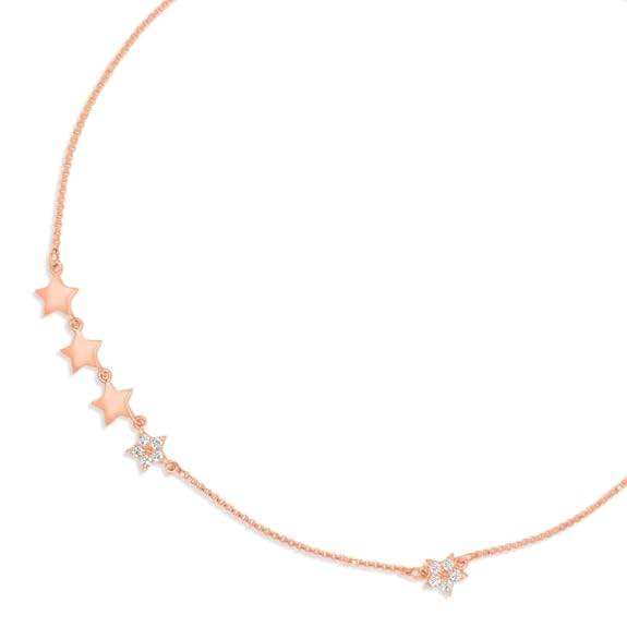 925 Sterling Silver Rose Gold Plated Anklet (Pair) | Gift for Women & Girls | - Rajputtrade