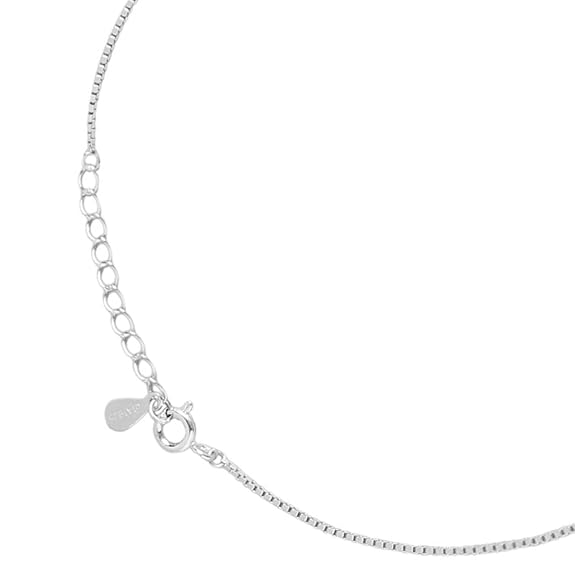 925 Sterling Silver Anklet | Rhodium Plated Precious Cubic Zirconia Women Chain Anklet | Gifts For Women & Girls | - Rajputtrade