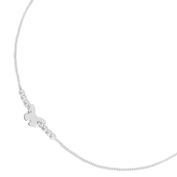 925 Sterling Silver Designer Sleek Butterfly Chain Rhodium Plated Anklet (Pair) | Gift for Women & Girls | - Rajputtrade