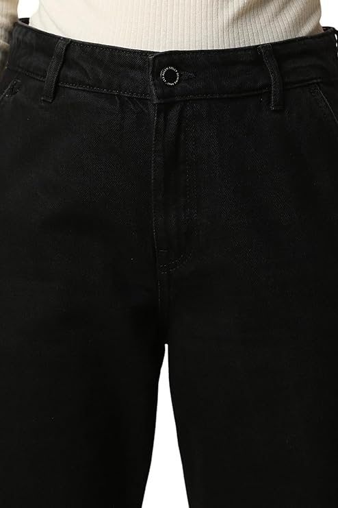 Women's Regular Jeans, Black (Size 30) - Rajputtrade