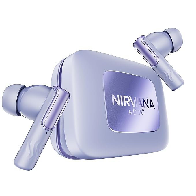 boAt Nirvana Ivy Pro (2025 Launch), Dolby Atmos w/Head Tracking, 52dB Hybrid Adaptive ANC,Hi-Res LDAC, Titanium Dual Drivers, Bluetooth Earbuds (4 Color Options)