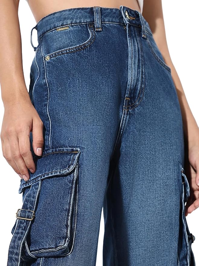 Women's Regular Jeans, Dark Blue Denim (Size 30) - Rajputtrade