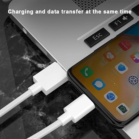 65W Super Vooc Charge, Data Sync Fast Charging Type-C Cable | Realme 7, Realme 7 Pro - 2 Meter (White)