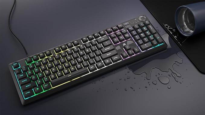 Corsair K55 CORE RGB Gaming Keyboard,Dynamic Dedicated Media Keys - Rajputtrade