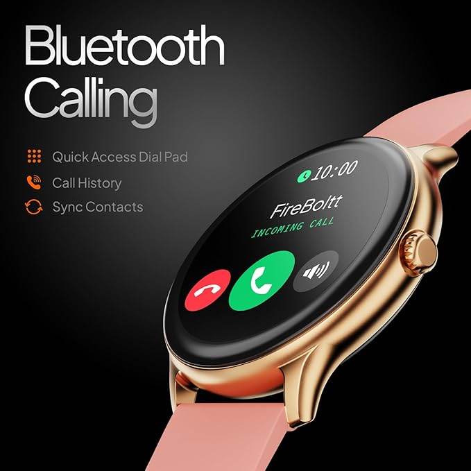 Fire-Boltt Phoenix Pro Smart Watch 1.39 inch Bluetooth Calling, Metal Body with 120+ Sports Modes, SpO2 (Gold Pink) - Rajputtrade