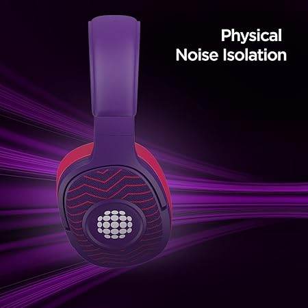 boAt Rockerz 550 Sunburn Edition with 50MM Drivers, 20 Hours Playback, Physical Noise Isolation, Wireless Headphone (Techno Purple) - Rajputtrade