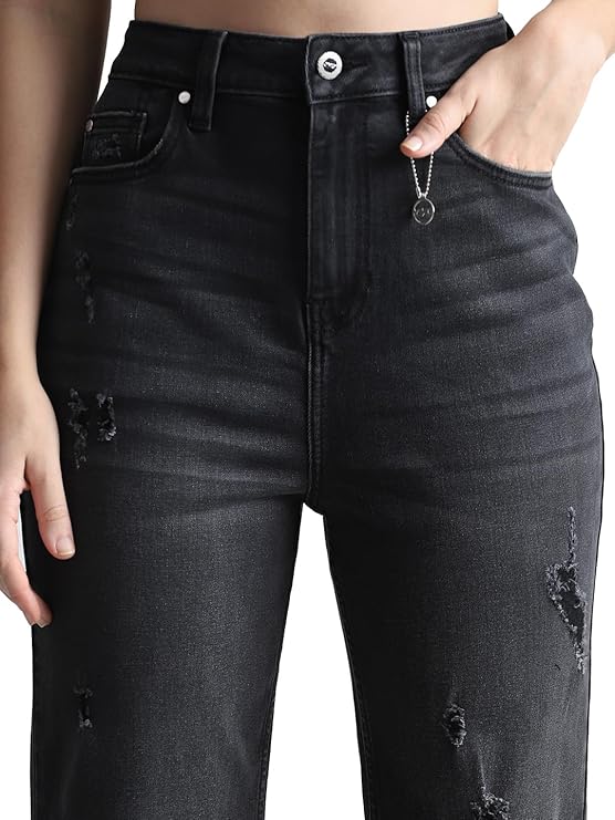 Women's Regular Jeans, Black (Size 29) - Rajputtrade