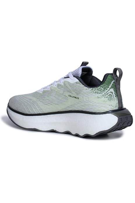 Columbus Viper Sports Shoes - Running Shoes | Walking Shoes (White & Olive) - Rajputtrade