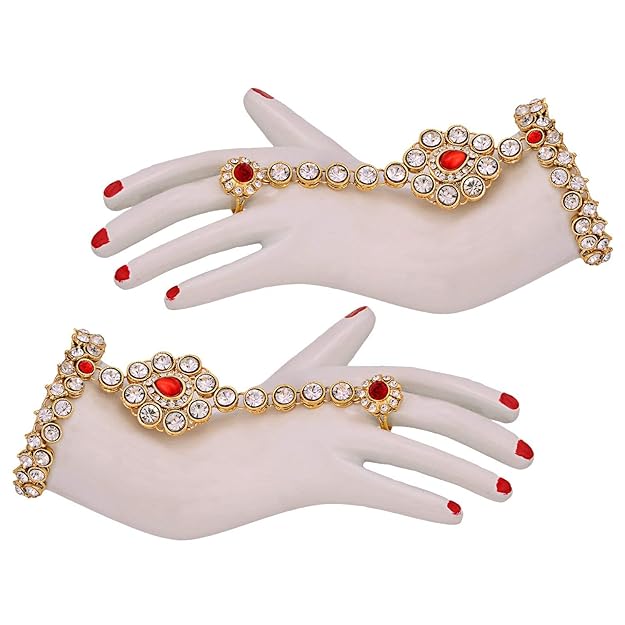Jewellery Wedding Designer Gold Plated Dulhan Choker Bridal Set with sheeshpatti for Girls & Women - Rajputtrade