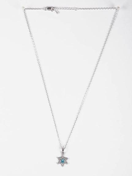 925 Sterling Silver Snowflake Pendant Necklace | with or Without Chain | Gift for Women and Girls - Rajputtrade