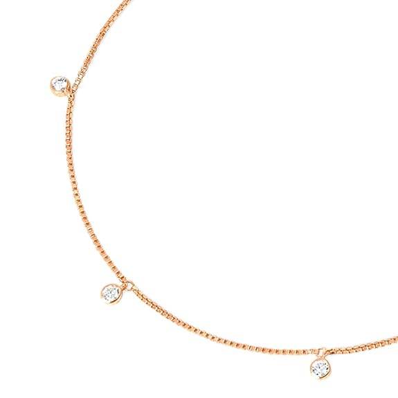 925 Sterling Silver Rose Gold Plated Anklet Pair for Women | Gift for Women & Girls | - Rajputtrade