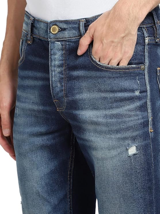 JACK & JONES Regular Fit Jeans(_Dark Blue Denim_Size_34) - Rajputtrade