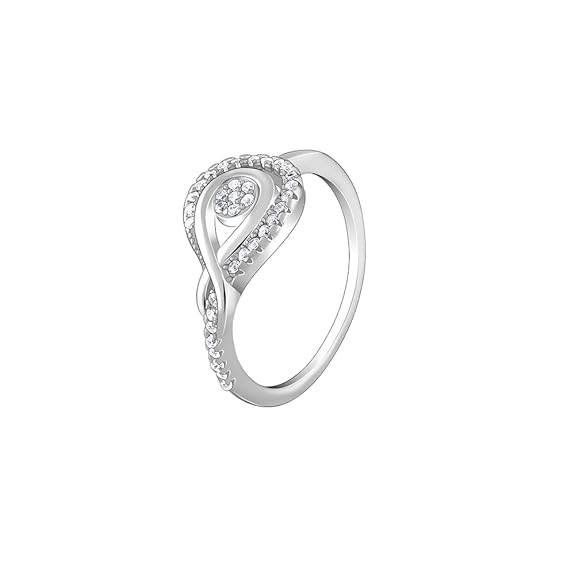925 Silver Entwined Ring,Fixed Size,Indian - 11 | Gifts for Women and Girls | - Rajputtrade