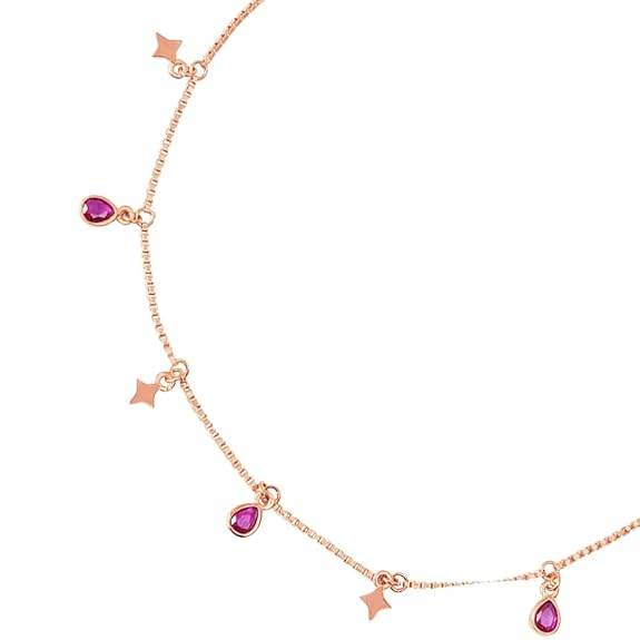 925 Sterling Silver Rose Gold Plated Anklet Pair for Women | Gift for Women & Girls | - Rajputtrade