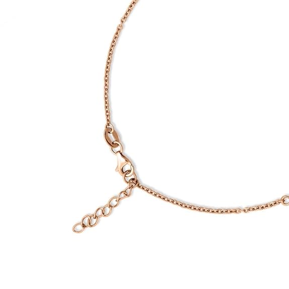 925 Sterling Silver Beads Drop Rose Gold Plating Hanging charm anklet (Single) | Gift for Women & Girls | - Rajputtrade