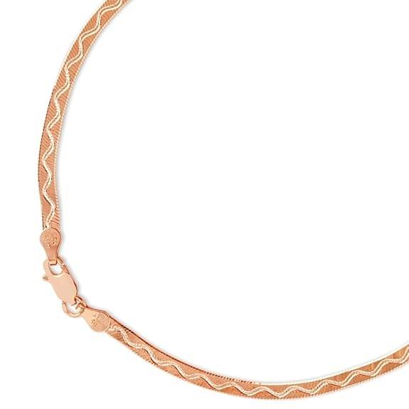 925 Sterling Silver Rose Gold Plating Braided Abstract Anklets (Single) | Gift for Women & Girls | - Rajputtrade