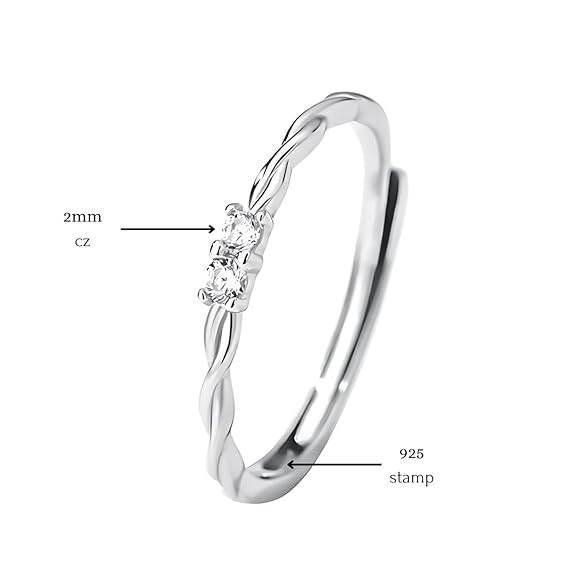 925 Sterling Silver Adjustable Rings For Women & Girls I Gift For Wife Girlfriend Sister I Finger Ring With Multiple Design Options - Rajputtrade