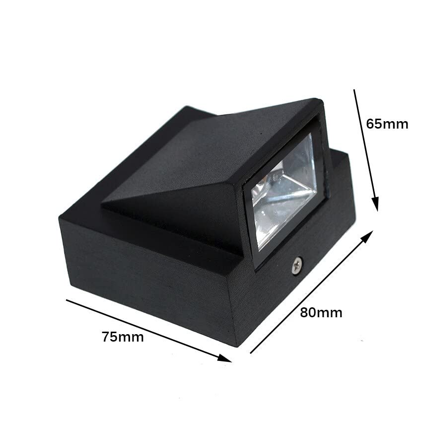 Wall Lights - 3W IP65 Waterproof Wall Lamp One Step Fancy LED Light for Wall 1 Way Outdoor Wall Lamps - Outdoor Wall Lights for Elevation,Garden & Patio Lights - (Warm White)-Pack of 1 - Rajputtrade