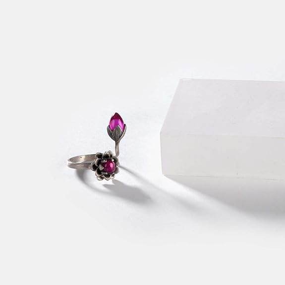 by CaratLane Oxidised Rise Above Bias Ring in 925 Silver for Women - Rajputtrade