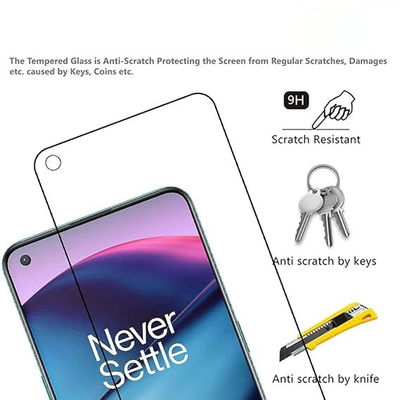 Tempered Glass Screen Guard Protector for OnePlus Nord CE 5G 2021, Realme X7 Max/Realme GT 5G / GT Master Edition Black - Rajputtrade
