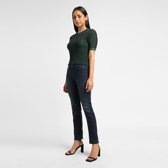Women's 312 Slim Fit Mid Rise Jeans, Blue (Size 34) - Rajputtrade