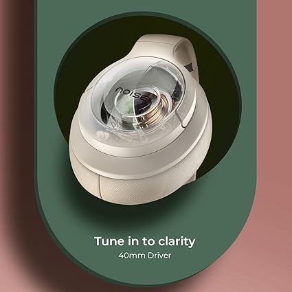 Noise Airwave Max 4 Wireless Over-Ear Headphones with 70H Playtime, ENC, 40mm Driver (Calm Beige) - Rajputtrade